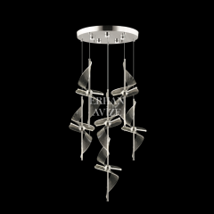 EASD-05 6’lı Sarkıt Krom LED Avize