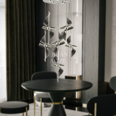 EASD-05 6’lı Sarkıt Krom LED Avize