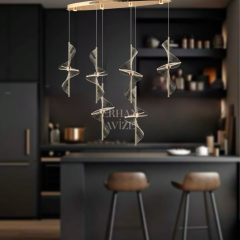 EASD-05 YM 5’li Sıralı Gold LED Avize