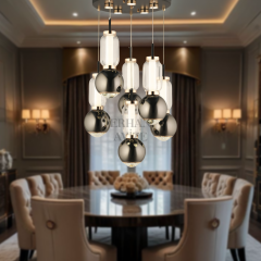 EAPD-173 6’lı Sarkıt Platin LED Avize