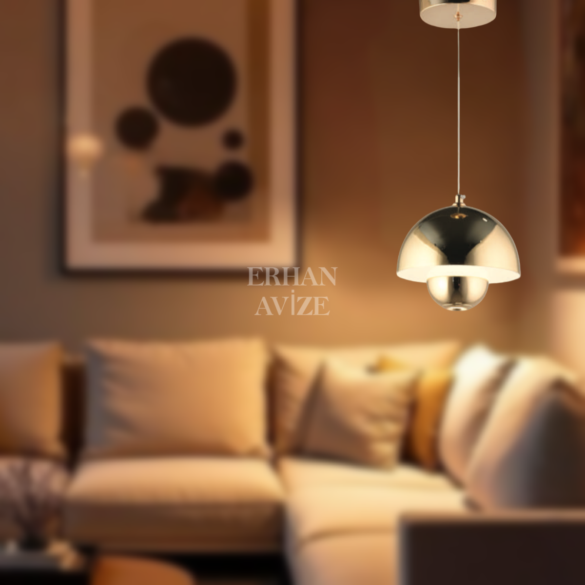 EAPD-171 18’lik Tekli Sarkıt Gold LED Avize