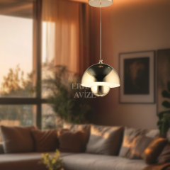 EAPD-171 18’lik Tekli Sarkıt Gold LED Avize