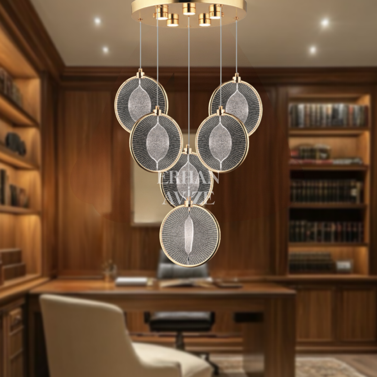 EASD-211 6’lı Sarkıt Gold LED Avize