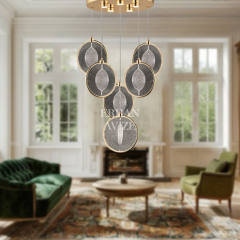 EASD-211 6’lı Sarkıt Gold LED Avize