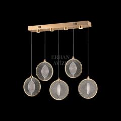 EASD-211 YM 5’li Sıralı Gold LED Avize