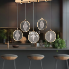 EASD-211 YM 5’li Sıralı Gold LED Avize