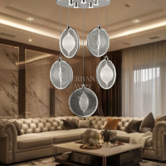 EASD-211 5’li Sarkıt Krom LED Avize