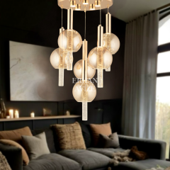 EAPD-174 6’lı Sarkıt Gold LED Avize