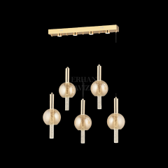 EAPD-174 YM 5’li Sıralı Gold LED Avize
