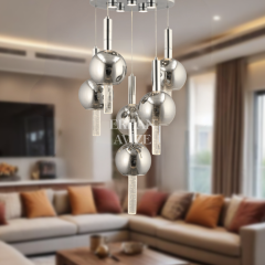 EAPD-174 6’lı Sarkıt Krom LED Avize