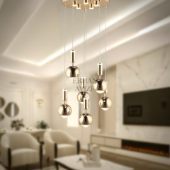 EAPD-177 6’lı Sarkıt Gold LED Avize