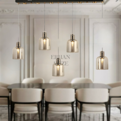 EADM-53 YM 5’li Sıralı Füme LED Avize