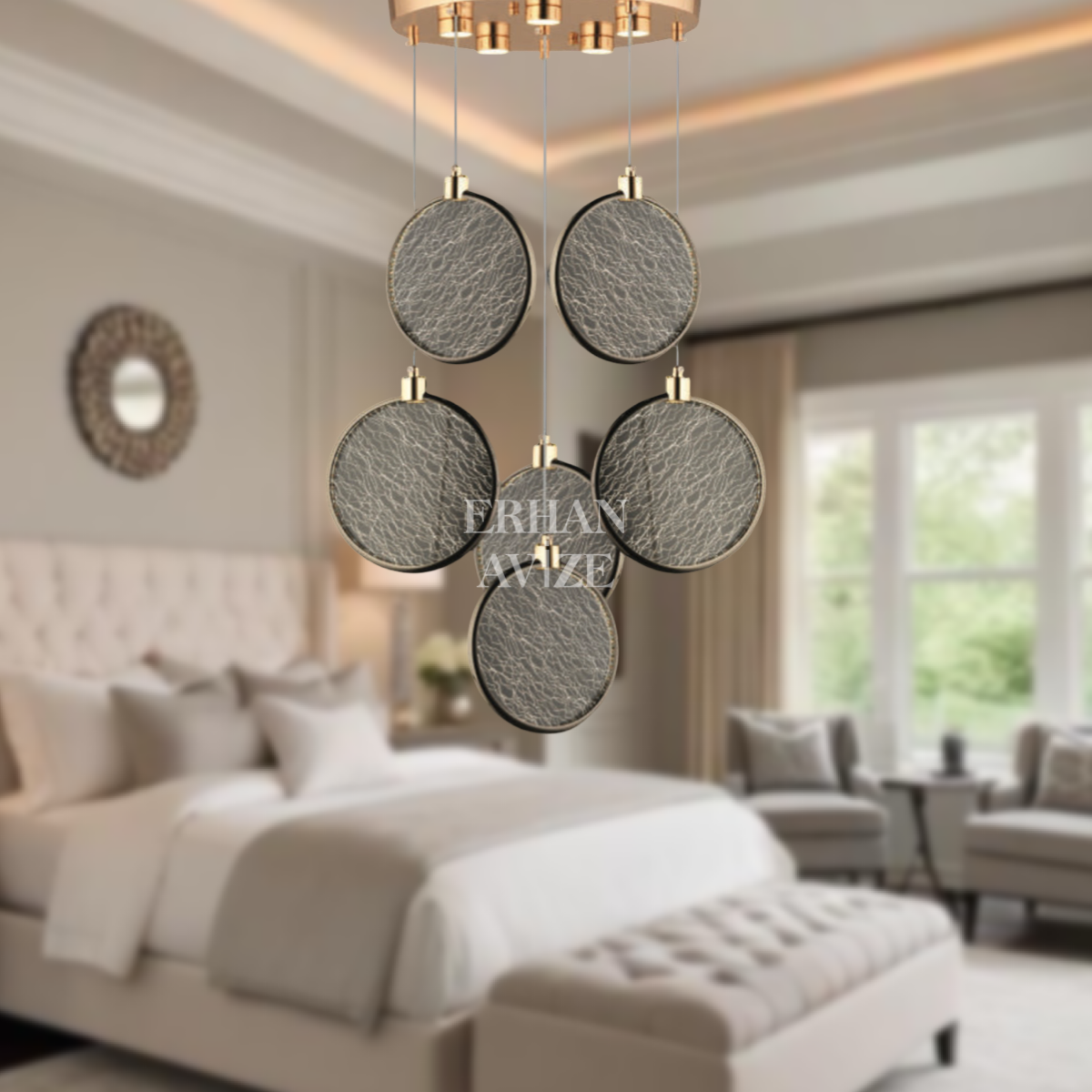 EASD-253 6’lı Sarkıt Gold LED Avize