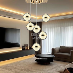 EAPD-175 6’lı Sarkıt Toplu Gold LED Avize