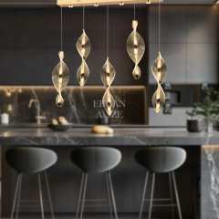 EASD-254 YM 5’li Sıralı Gold LED Avize