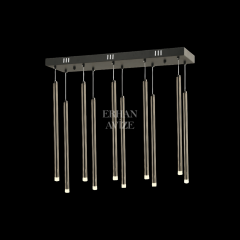 EASD-354 YM 10’lu Sıralı Boru  Platin LED Avize