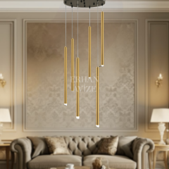 EASD-354 6’lı Sarkıt Boru Eskitme LED Avize