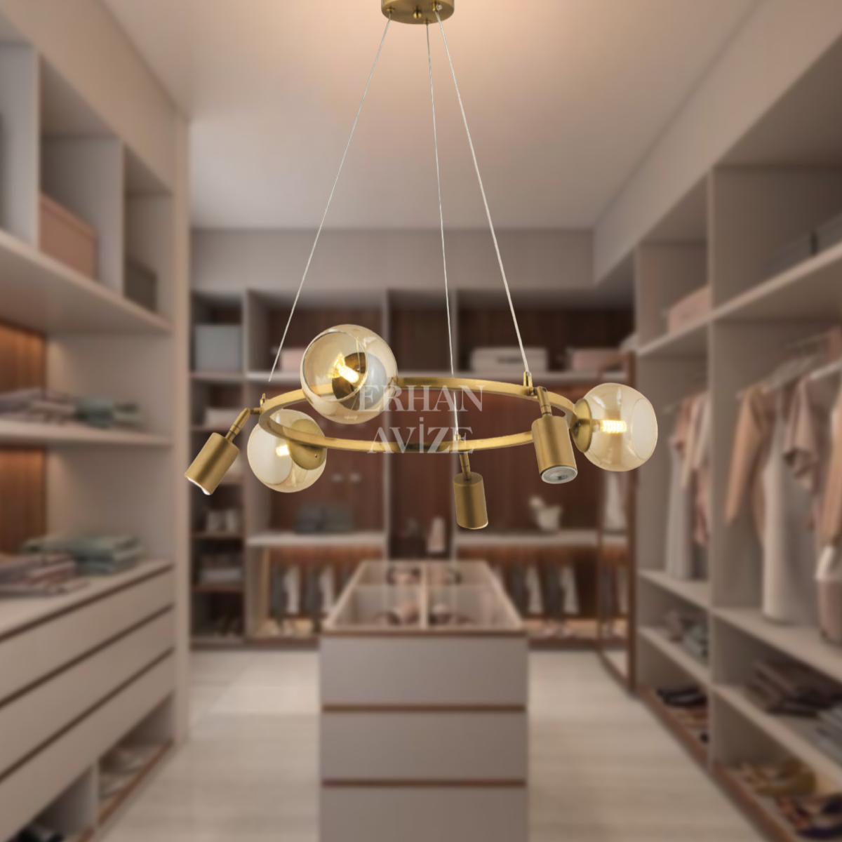 EADM-52 70’lik Yuvarlak Eskitme LED Avize