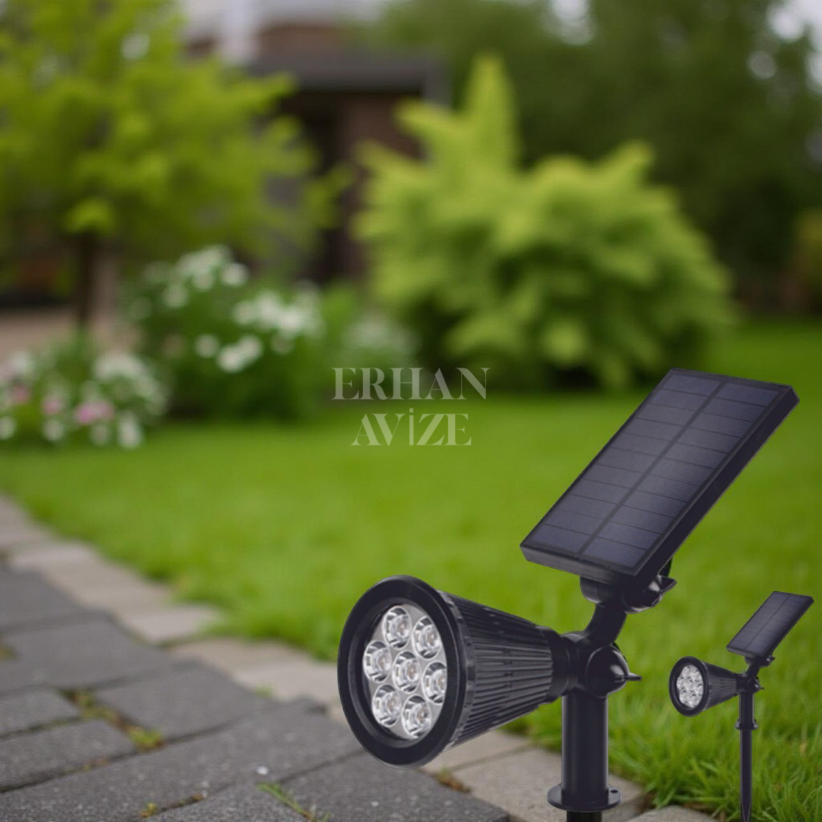 EACT-7310 7W Solar Bahçe Armatürü Şarjlı Gün Işığı
