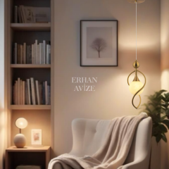 EADM-50 Tekli 20’lik Sarkıt Prinç LED Avize