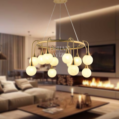 EADM-45 12’li 80’lik Yuvarlak Prinç LED Avize