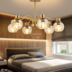 EADM-46 6’lı Kollu Gold LED Avize