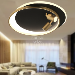 EASD-345 Yuvarlak Plafonyer Gold LED Avize
