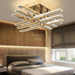 EASD-274 Kristal Plafonyer Gold LED Avize