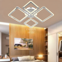 EASD-289 4’lü Plafonyer Krom LED Avize