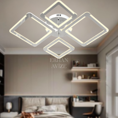 EASD-289 4’lü Plafonyer Krom LED Avize