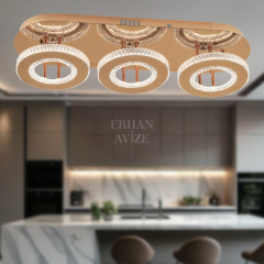 EASD-290 YM Kristal Plafonyer Gold LED Avize