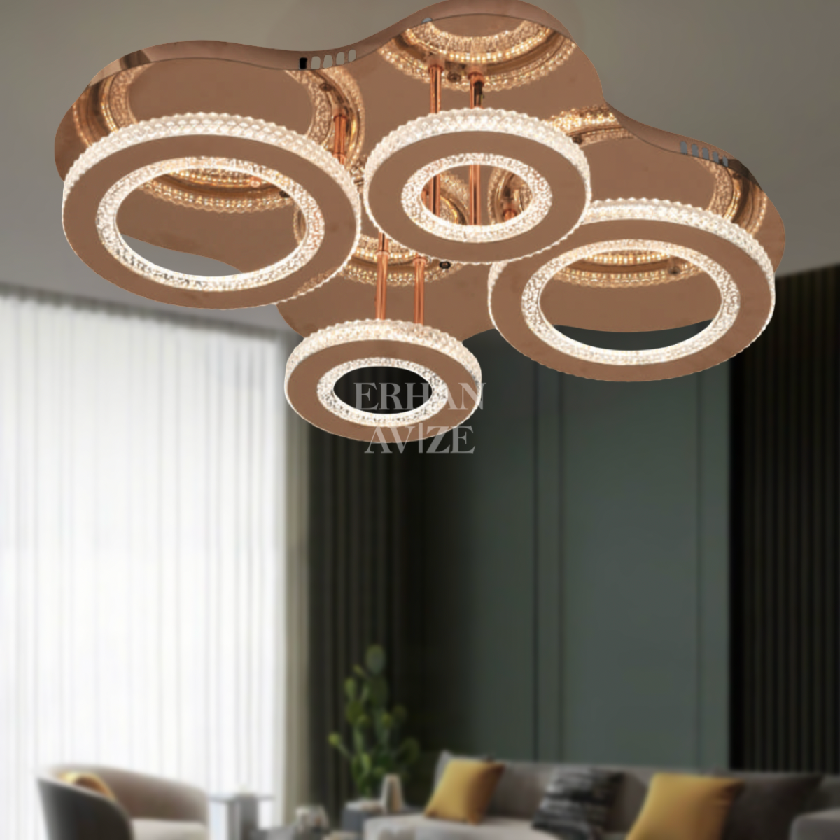 EASD-290 4’lü Plafonyer Gold LED Avize