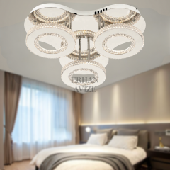 EASD-290 3’lü Kristal Plafonyer Krom LED Avize