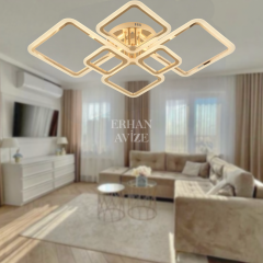 EASD-337 6’lı Plafonyer Gold LED Avize