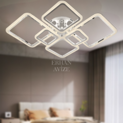 EASD-337 6’lı Plafonyer Krom LED Avize