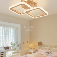 EASD-338 2’li Plafonyer Gold LED Avize