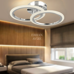 EASD-353 2’li Plafonyer Krom LED Avize