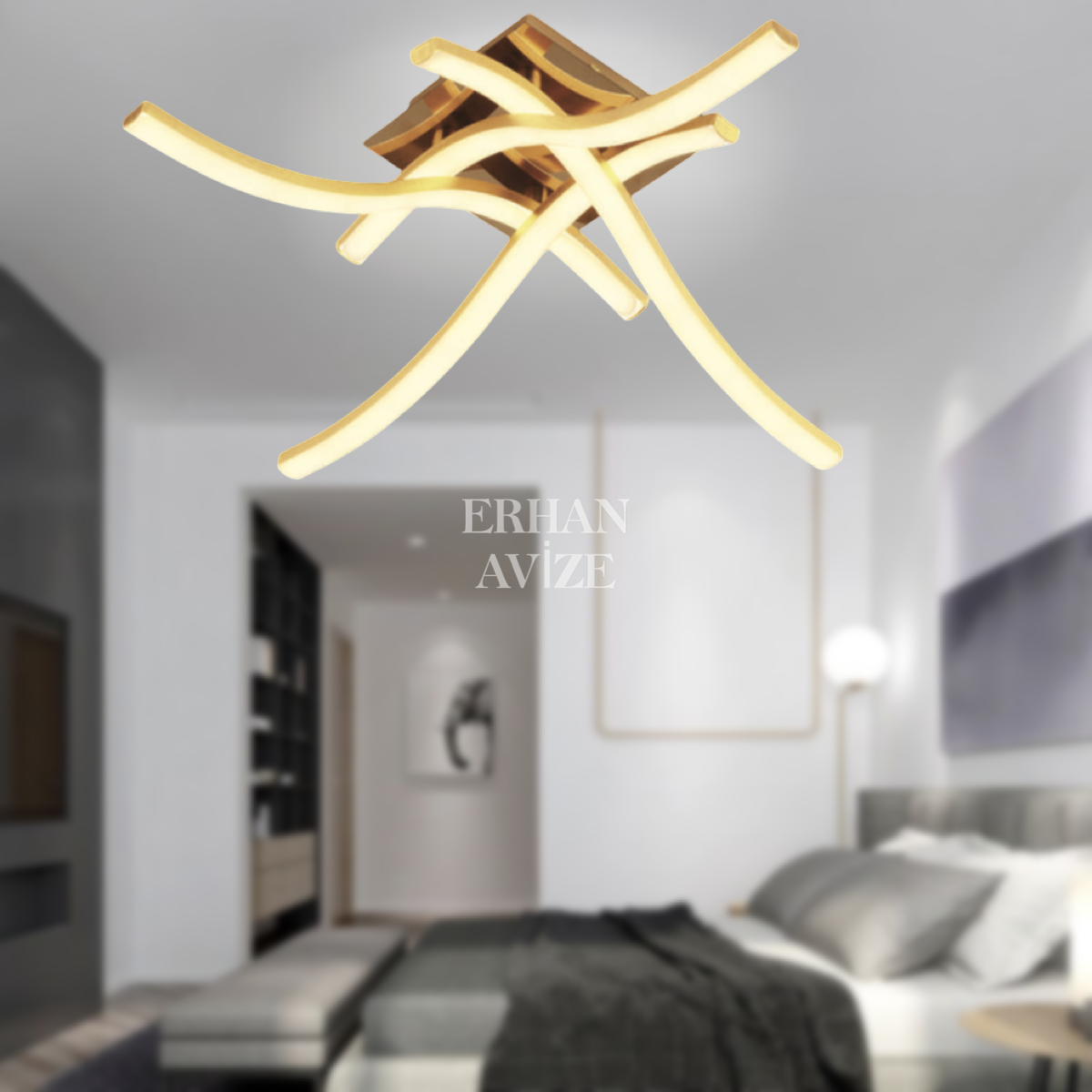 EASD-348 Plafonyer Gold LED Avize