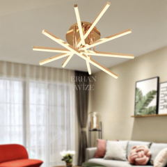 EASD-349 5’li Plafonyer Gold LED Avize