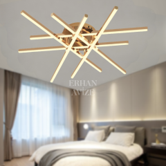 EASD-349 6’lı Plafonyer Gold LED Avize
