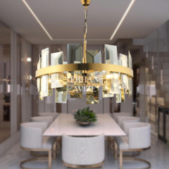 EADM-49 60’lık Kristal Gold LED Avize