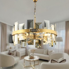 EADM-49 60’lık Kristal Gold LED Avize