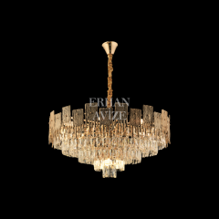 EADM-47 80’lik Yuv Kristal Gold LED Avize