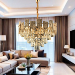 EADM-47 60’lık Kristal Gold LED Avize