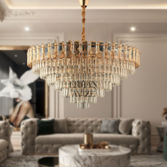 EADM-48 80’lik Kristal Gold LED Avize
