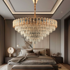 EADM-48 80’lik Kristal Gold LED Avize