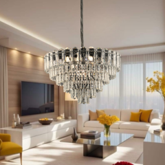 EADM-48 60’lık Kristal Krom Avize