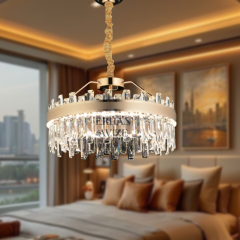 EASD-153 55’lik Kristal Gold LED Avize