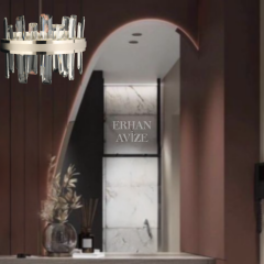 EASD-153 30’luk Kristal Krom LED Aplik