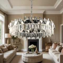 EASD-155 80’lik Kristal Krom LED Avize